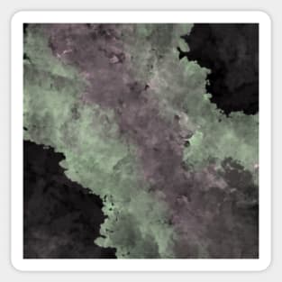 Dark Pastel Watercolor Green Black Purple Design Sticker